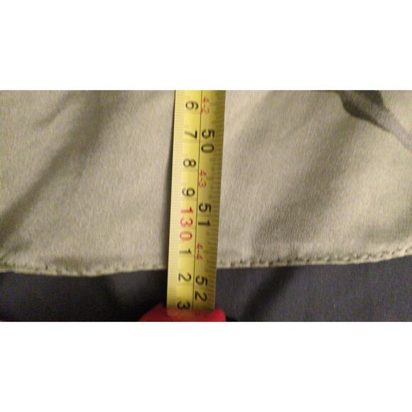 Vintage Light Green & Pink Silk Long & Thin Scarf by Ellen West, Artsy, Boho - Picture 4 of 6